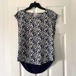 Navy Leopard Top